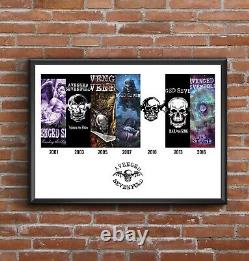 Affiche d'art multi-album de la discographie d'Avenged Sevenfold, cadeau de Noël