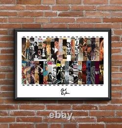 Affiche d'art multi-album de la discographie des Bee Gees - Un superbe cadeau de Noël
