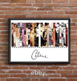 Affiche d'art personnalisable de la discographie des couvertures d'albums de Celine Dion - Cadeau de Noël