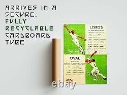 Affiche de cricket vintage, affiche de cricket, sports vintage, encadrée A6 A5 A4 A3 A2 A1