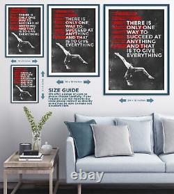 Affiche de gymnastique 09 Réussir Impression photo Art Citation de motivation Cadeau
