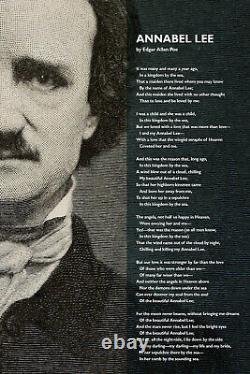 Affiche de photo d'art du poème Annabel Lee d'Edgar Allan Poe. Cadeau