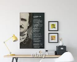 Affiche de photo d'art du poème Annabel Lee d'Edgar Allan Poe. Cadeau