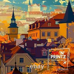 Affiche de voyage de Prague, République Tchèque