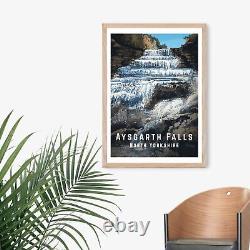 Affiche de voyage des chutes d'Aysgarth, Yorkshire du Nord - Impressions encadrées à ajouter à votre liste de choses à faire