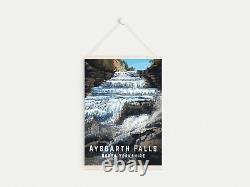 Affiche de voyage des chutes d'Aysgarth, Yorkshire du Nord - Impressions encadrées à ajouter à votre liste de choses à faire