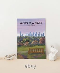 Affiche de voyage du parc de Blythe Hill Fields à Londres