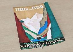 Affiche de voyage vintage de Tierra del Fuego, Argentine pour la chambre à coucher ou le salon