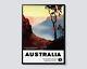 Affiche De Voyage Vintage Des Blue Mountains En Australie, Art Mural De La Vallée Brumeuse Des Montagnes