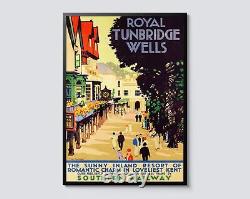 Affiche de voyage vintage des chemins de fer britanniques à Royal Tunbridge Wells, Kent, Royaume-Uni