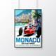 Affiche Du Grand Prix De Monaco 1965 Courses De Voitures Vintage