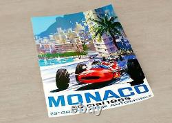 Affiche du Grand Prix de Monaco 1965 Courses de voitures vintage