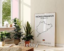 Affiche du Grand Prix de Nürburgring en Allemagne, impression d'art mural moderne de F1