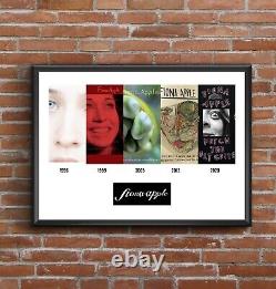 Affiche imprimée de la discographie des couvertures d'albums multiples d'Alkaline Trio pour la fête des pères