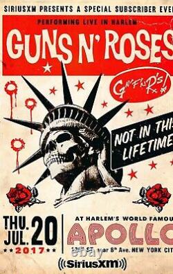 Affiche musicale Guns N Roses A4+ Encadrée en toile fabriquée en Angleterre