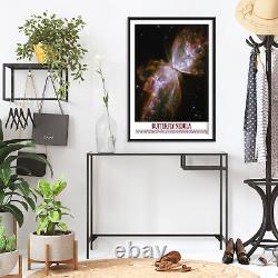 Affiche photo d'art imprimée du nébuleuse du Papillon - Cadeau de motivation, NASA, espace, astronomie