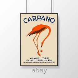 Affiche vintage d'alcool Carpano encadrée art mural rétro A6 A5 A4 A3 A2 A1