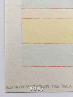 Agnes Martin Lithographie 1978 Cinquante Petites Peintures Avec Enveloppe Lewitt Rothko
