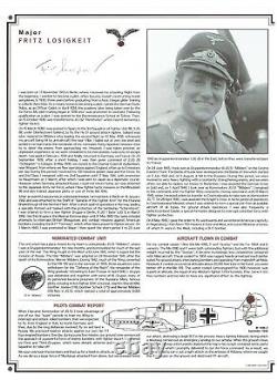 Album De Profil De La Luftwaffe Avec 24 Autographes Originaux De L’as De La Luftwaffe De La Seconde Guerre Mondiale