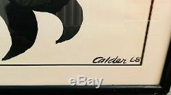 Alexander Calder Grande Lithographie Couleur Moderne Encadrée Oeuvre Signée