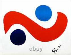 Alexander Calder Sky Bird Braniff Airlines Lithographie Originale 1974