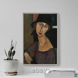 Amedeo Modigliani Jeanne Hebuterne (1917) Affiche d'impression de peinture Poster Cadeau d'art