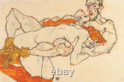 Amoureux II d'Egon Schiele (1913) Affiche photo Peinture Impression d'art