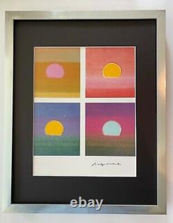 Andy Warhol 4 Sunrise Signé Vintage Imprimé Mat Et Encadré