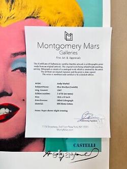 Andy Warhol Blue Marylin, 1981 Pl. Imprimé signé en édition limitée 22 X 18.8 po. Un parmi 50