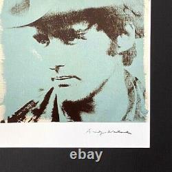 Andy Warhol Dennis Hopper Signé Vintage Imprimé En 11x14 Mat Cadre Prêt