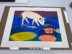 Andy Warhol Fiesta Pig 184 tirage, ? 22x30 pouces Signé Numéroté 1979 NYC