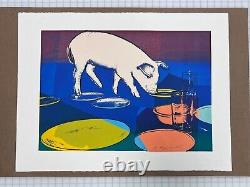 Andy Warhol Fiesta Pig 184 tirage, ? 22x30 pouces Signé Numéroté 1979 NYC