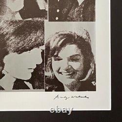 Andy Warhol Jackie Kennedy Signé Vintage Imprimé En 11x14 Mat Cadre Prêt