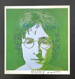 Andy Warhol John Lennon Signé Vintage Imprimé Monté Et Encadré