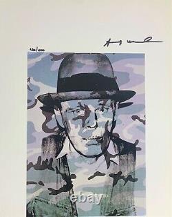Andy Warhol Joseph Beuys In Memoriam Original Signé À La Main Avec L'aco