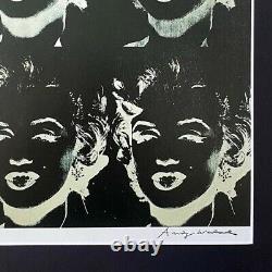 Andy Warhol Marily Monroe Signé Vintage Imprimé En 11x14 Mat Cadre Prêt