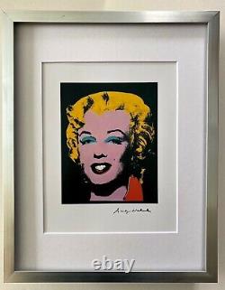 Andy Warhol Marilyn Monroe Signé Vintage Imprimé Mat Et Encadré