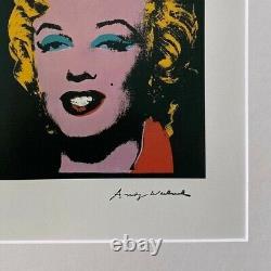 Andy Warhol Marilyn Monroe Signé Vintage Imprimé Mat Et Encadré