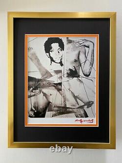 Andy Warhol + Rare 1984 Signé + Imprimé Basquiat + Matted To 11x14 A