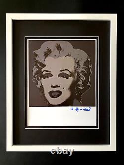 Andy Warhol + Rare 1984 Signé Marilyn Monroe Print Matted And Framed