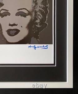 Andy Warhol + Rare 1984 Signé Marilyn Monroe Print Matted And Framed