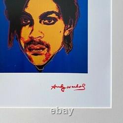 Andy Warhol + Rare 1984 Signé + Prince + Imprimer Maté Et Encadré