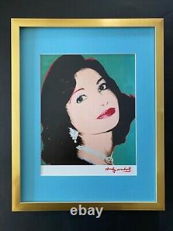 Andy Warhol + Rare 1984 Signé Princesse D'iran Imprimer Matted To 11x14