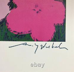 Andy Warhol Signé À La Main Fleurs Imprimer