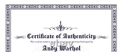 Andy Warhol Signé À La Main Impression Originale Avec L'aco Et Rapport D'évaluation 5.000 $