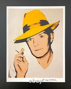 Andy Warhol Truman Capote Signé Vintage Imprimé Monté Et Encadré