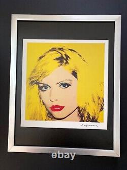 Andy Warhol Vintage 1984 Debbie Harry Affiche Signée Montée et Encadrée