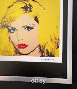 Andy Warhol Vintage 1984 Debbie Harry Affiche Signée Montée et Encadrée