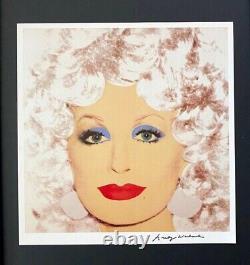 Andy Warhol Vintage 1984 Dolly Parton Imprimé Signé Monté Dans Une Planche 11x14^