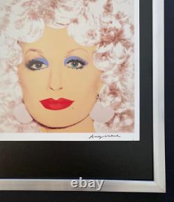 Andy Warhol Vintage 1984 Dolly Parton Imprimé Signé Monté Et Encadré